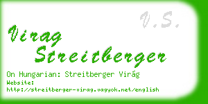 virag streitberger business card